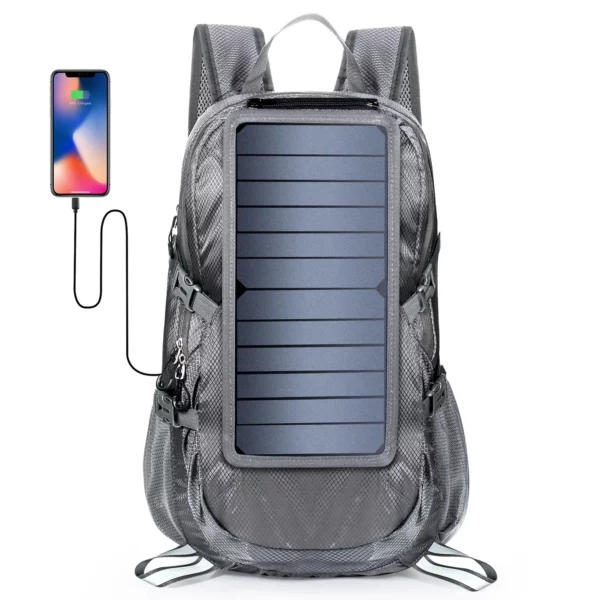 Solar Backpack Foldable Hiking Daypack 5v