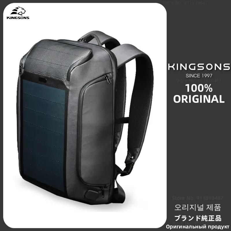 Kingsons Solar Charging Backpack Multifunctional